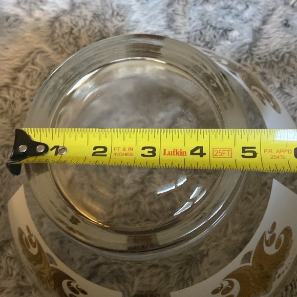 Vintage large glass bowl with small bowl hanger - Picture 13 of 15